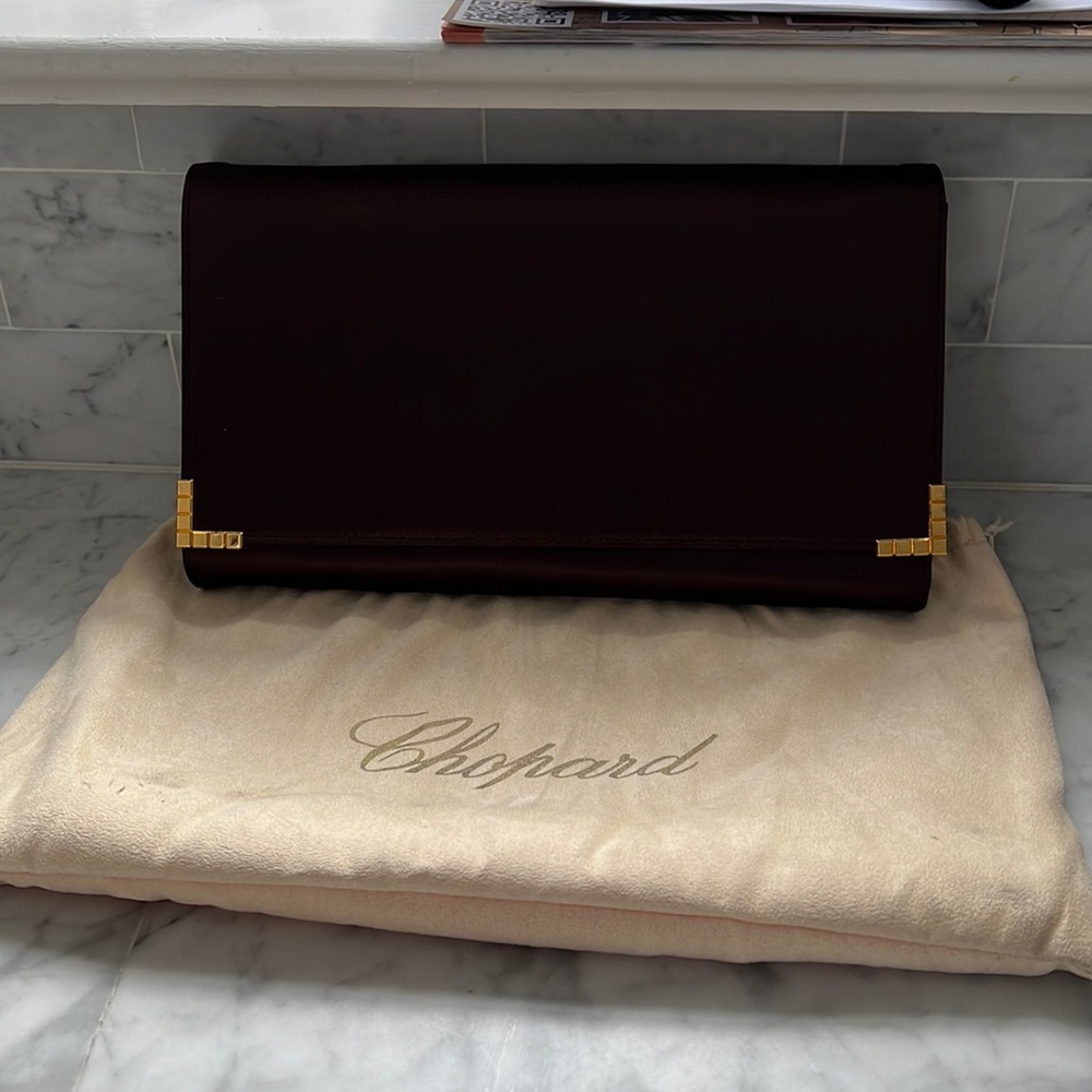 💯 authentic never used Chopard silk ICE CUBE evening bag.
